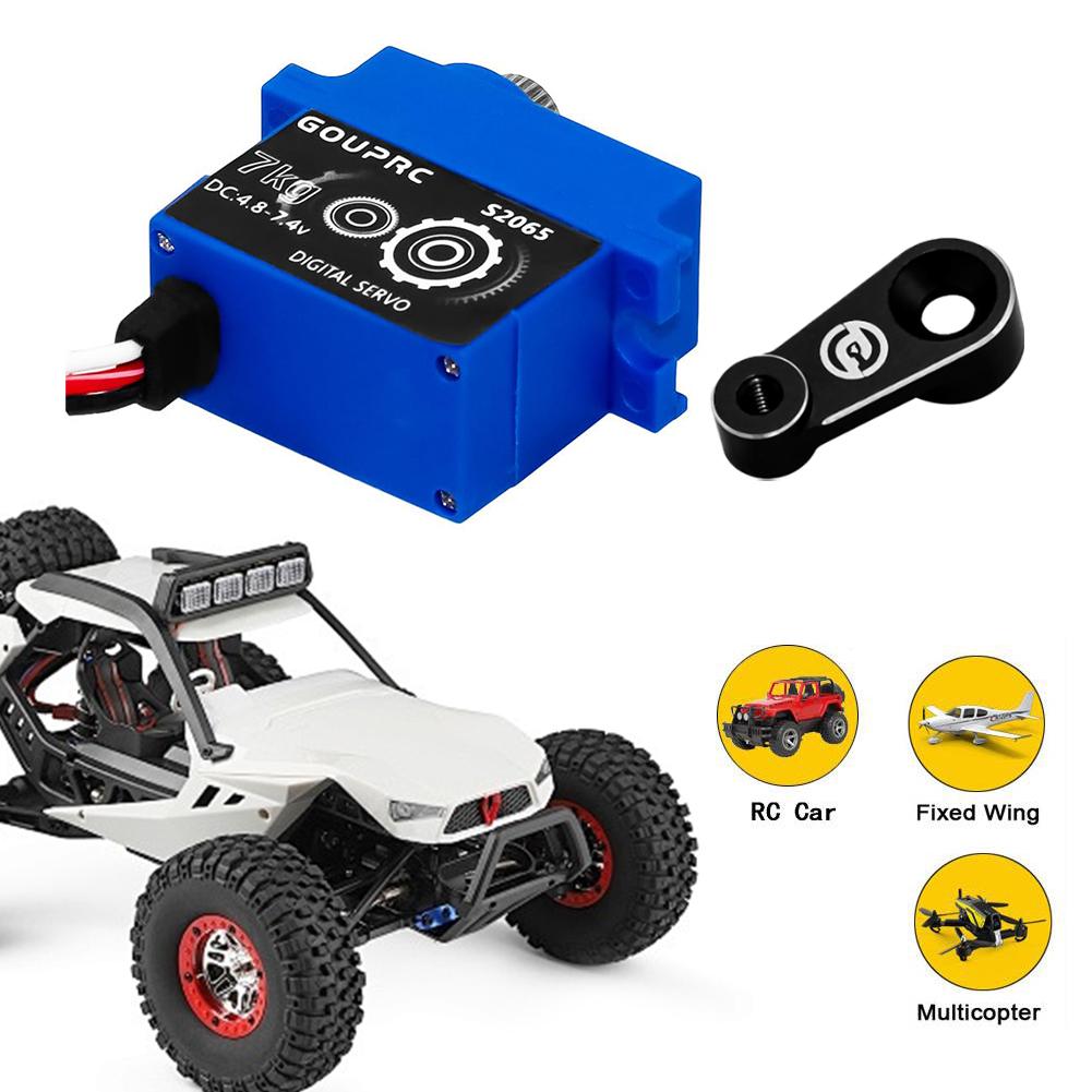 7KG Waterproof RC Digital Micro Servo with Horn Metal Gear Servo Mini Servo for TRX4 TRX6 SCX10 III 1/10 RC Crawler Car
