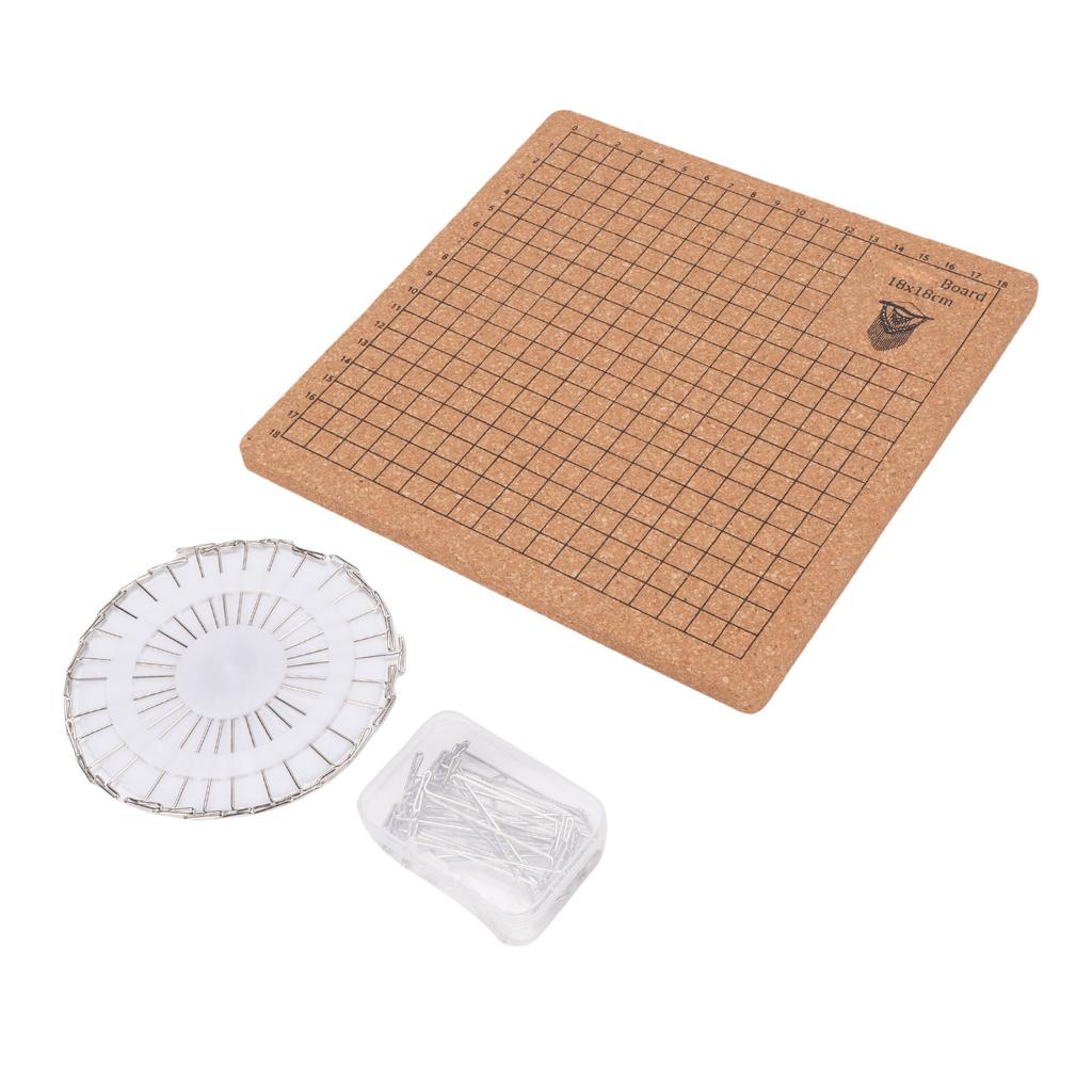 Macrame Board Set Supplies Kit with 30 T Pins for Jewelry Making Handmade Braiding Reusable Cork