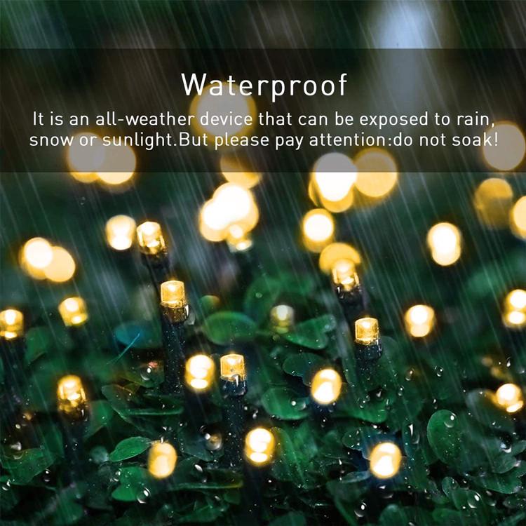 Outdoor Waterproof LED Solar String Lights with 8 Modes for Christmas and Garden Decor