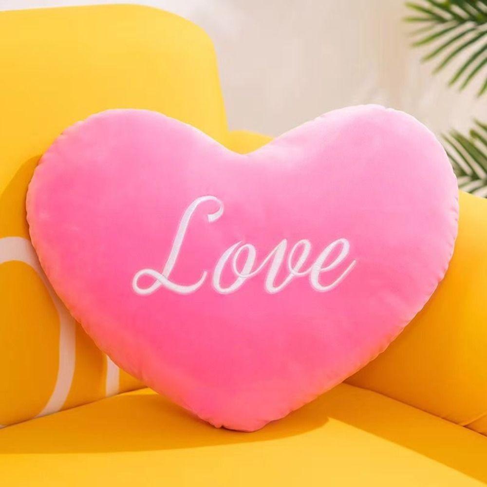 Hot Heart Shape Heart Plush Pillow Pink Color Valentines gift Soft Pillow Red Color Stuffed Pillow for Birthday
