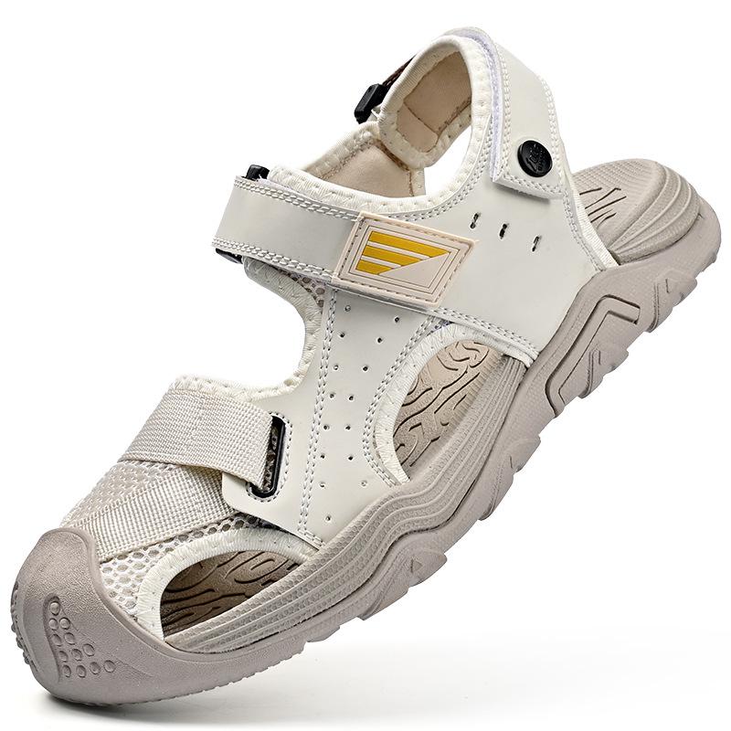 Men s 2025 Summer Plus Size Breathable Slip-on Closed-Toe Sandals 41