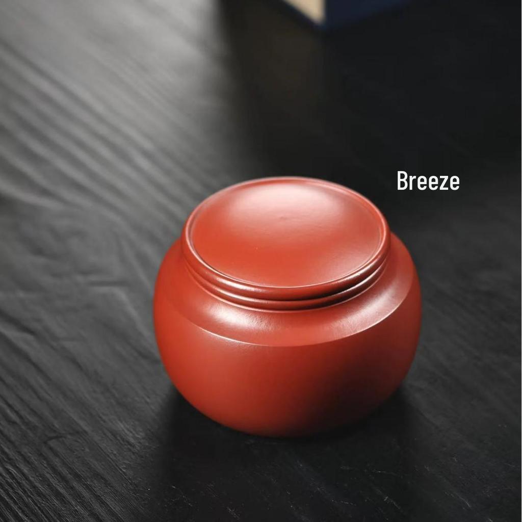 100g Zhu Ni Zisha Mini Tea Canister - Solid Color, Chinese Style Boutique Tea Storage.