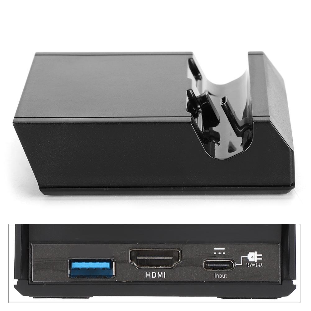 HDMI Portable Charging Dock Base Desktop Charger for Switch Lite with Earphone Interface