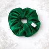 Silk Scrunchie Mulberry 6A Green XL Large Premium 6cm