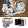 Foldable Stair Basket Portable Cotton Rope Handle Large Capacity Heavy Duty Fabric Carpeted Wooden Staircase Storage Organizer Container Holder