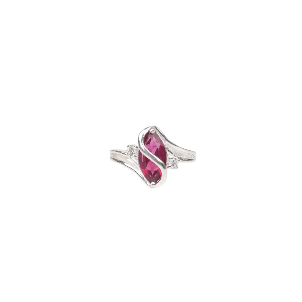 Natural Pink Rubellite Gemstone 925 Stamped Silver Jewelry Zircon Ring For Women CZR-8-11