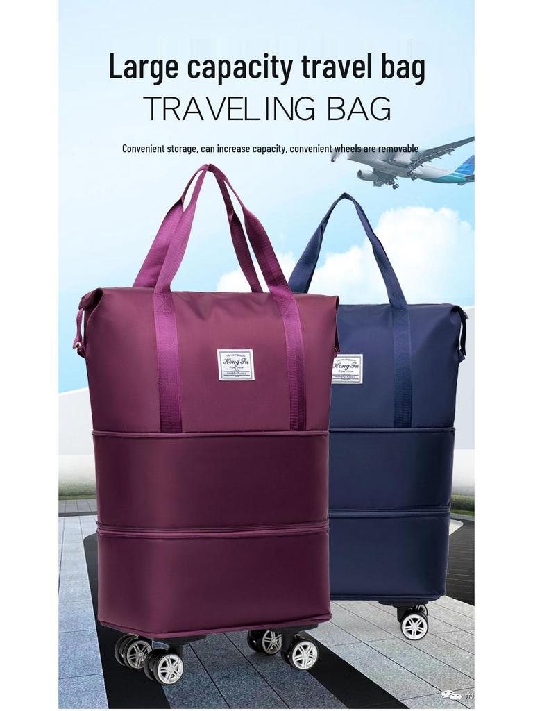 Rolling Travel Bag with Folding Handle
