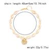 1PC Summer Hot Sale Jewelry Simple Scallop Pendant Necklace Women's Versatile Hand-woven Collarbone Chain Women