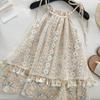 Baby Girls Dress Summer Fashion Korean Girls Sweet Floral Suspenders Skirt Baby's Girl Cute Children's Lace