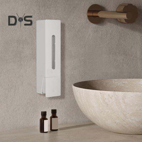 Seifenspender mit 3 Kammern zur Wandmontage, 400 ml x 3, Shampoo-Spender ohne Bohren, Waschspender mit Sichtfenster