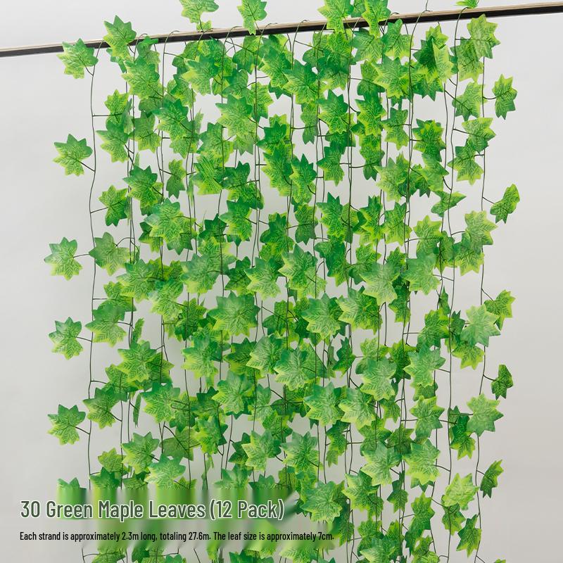 Rattan Pothos Artificial Green Vine for Air Conditioner or Water Pipe Cover