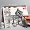 16k/A4/8k Sketchbook,Double Coil,Kraft Paper Cover Croquis Book,40 Sheets/Book,Thickened Base Plate,Art Drawing Book Supplies