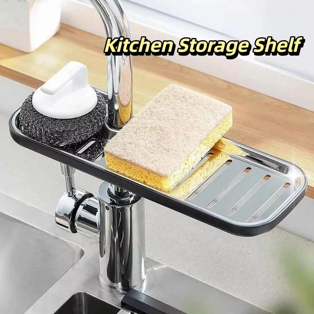 Anti-Rust Faucet Rack Drainage Storage Sink Rack Sponge Bracket Kitchen Storage Shelf  Shower