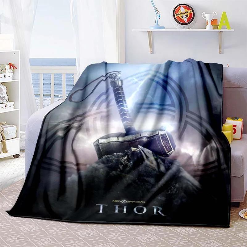 Cartoon Nordic Mythology Thor Series Blanket Living Room Bedroom Sofa Cover Blanket Soft and Comfortable Children's Nap Blanket