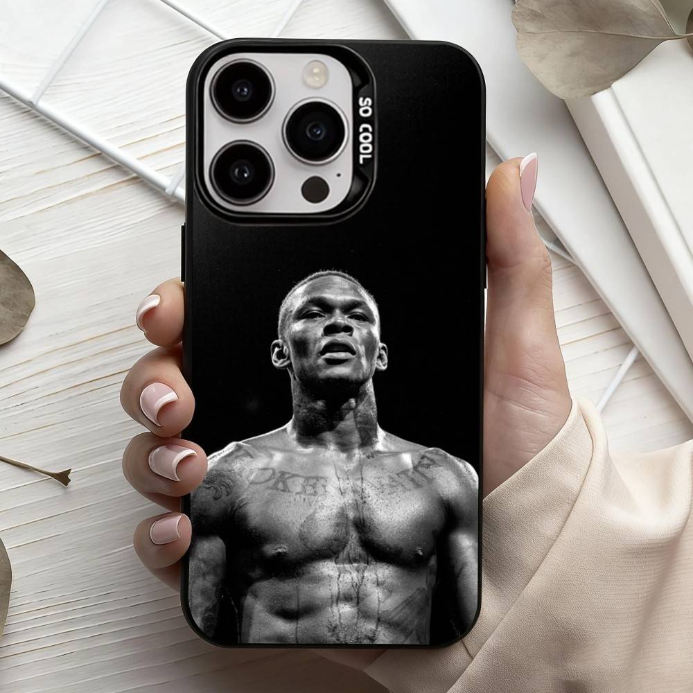 I-Israel A-Adesanya-A Phone Case For iPhone17,16,15,14,13,12,11 Plus,Pro Max Black Candy Silver Plated Cover iPhone12PRO
