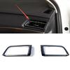 2PCS ABS Plastic Carbon Fiber Grain Front Air Conditioning Outlet Decoration Cover For 2015- Peugeot 308 T9 408