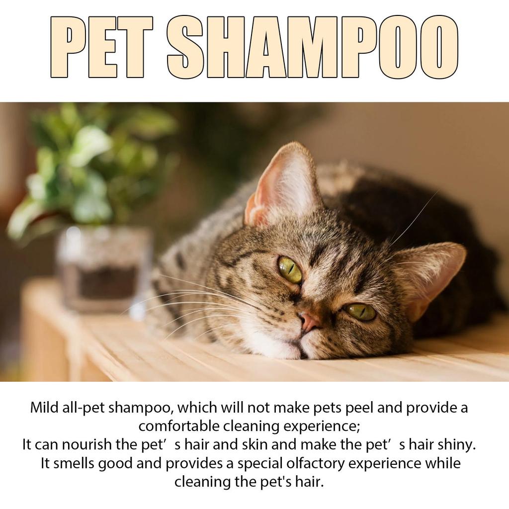 YEGBONG Pet Shampoo Gentle Cleansing Pet Cat & Dog Hair Smooth & Tangle Free Shampoo Shampoo