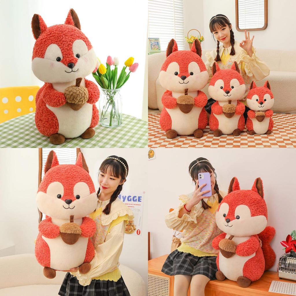 Adorable Squirrel Plush Toy Soft Stuffed Animal For Girls Bedroom Companion Gift