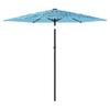 Blue Sun Umbrella with Steel Pole 223 X 223 X 213 Cm