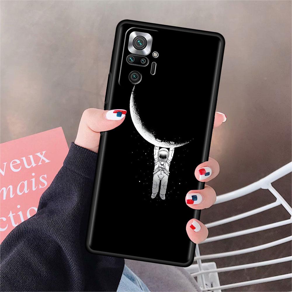 Hülle für Xiaomi Redmi Note 10 9 11 Pro Weiche Handyhülle 10S 9S K40 8 9A 9C 9T 7 10C 8T Silikonhülle Universum Cooler Astronaut