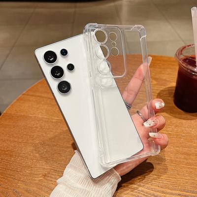 Clear Soft Silicone Shockproof Case Sell For Samsung S25 Edge S24 FE S23 Ultra A56 A36 A16 A55 A15 A35 A17 A37 A57 S26 Slim Transparent Phone Cover