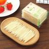 100pcsbag Bamboo Toothpick Disposable Natural Toothpicks Fruit Sticks Sharp