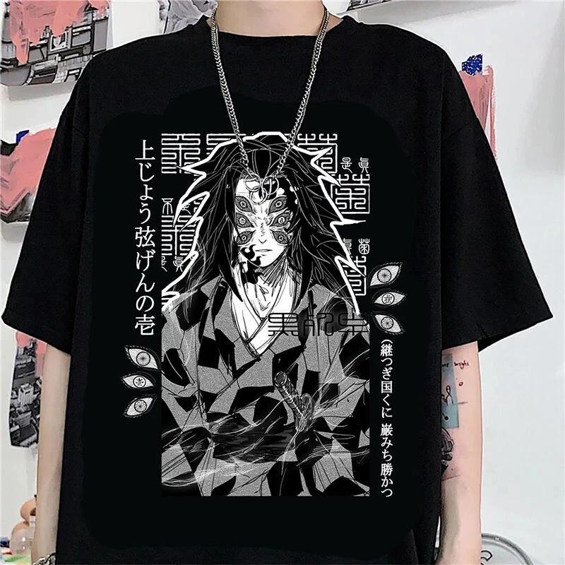 New Demon Killer Kokushibo Kanroji COTTON T-Shirt Anime Unisex Summer New Men's and Women's Streetwear