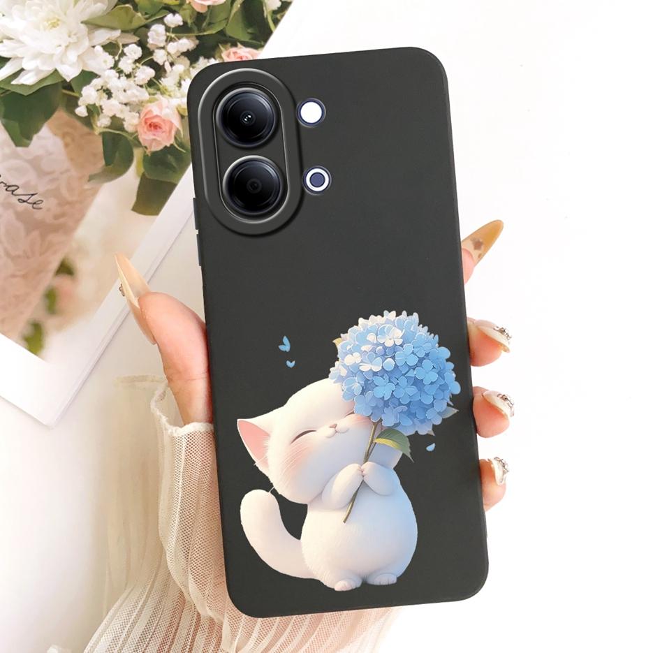 For Vivo Y05 4G Case New Luxury Bow Love Heart Painted Cover Soft TPU Phone Case For Vivo Y11d Y 05 VivoY05 VivoY11d Fundas Bags