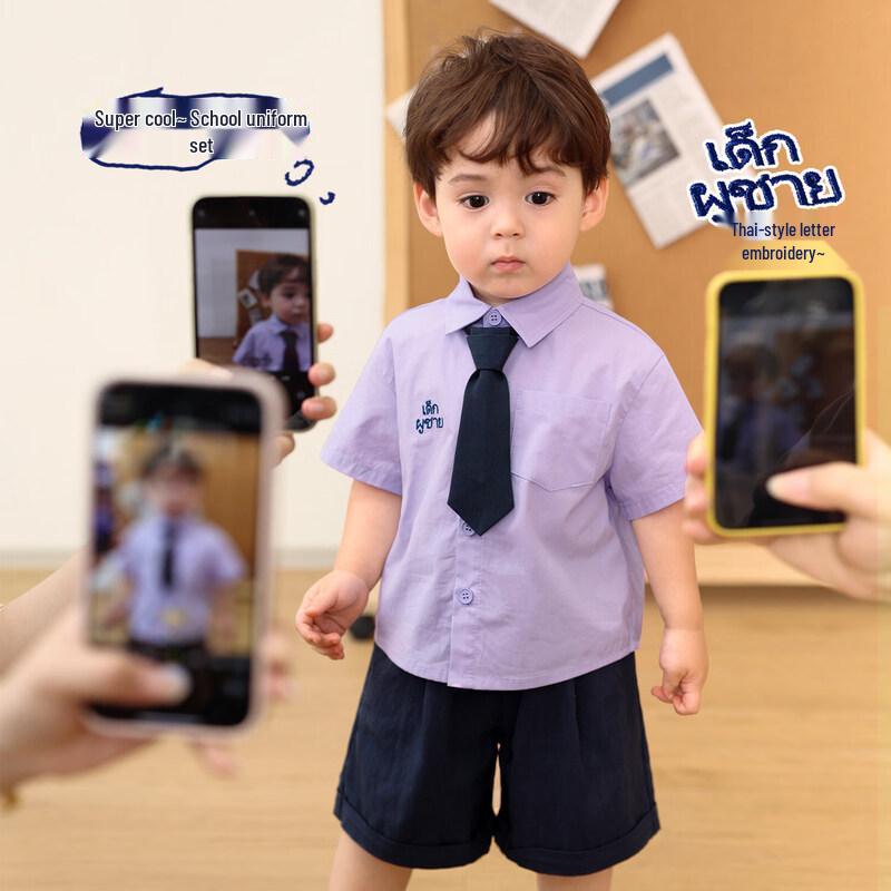 LUSON Baby Boys  Preppy Summer Short Set 100