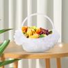 Chiffon Flower Basket Lace Rhinestone Flower Basket Elegant Lace Handle Flower Wedding Boys Girl Basket Hand Flower Basket