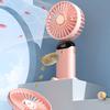 Usb El Tipi Mini Fan Katlanabilir Taşınabilir Boyundan Askılı Fanlar 5 Hızlı Usb Şarj Edilebilir Fan Telefon Standı ve Ekran ile