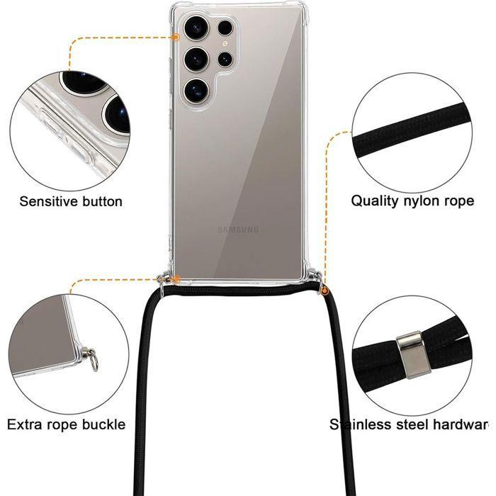 Coque Antichoc - BOOLING - pour Samsung Galaxy S26 Ultra - Coin Renforcé avec Cordon Vert Nuit