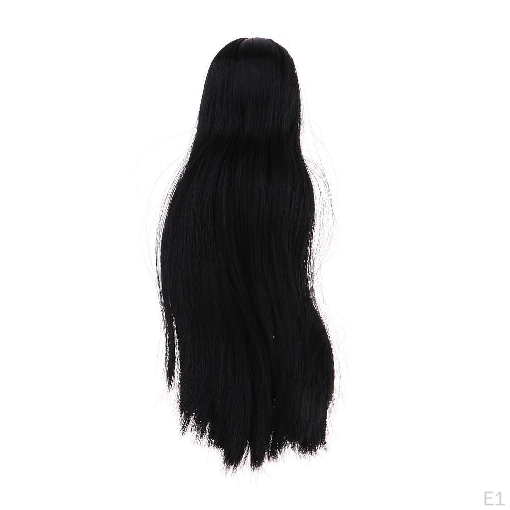 1/6 Męska Główka Lalki Rzeźba Długie Włosy DIY Zamiennik Makijaż