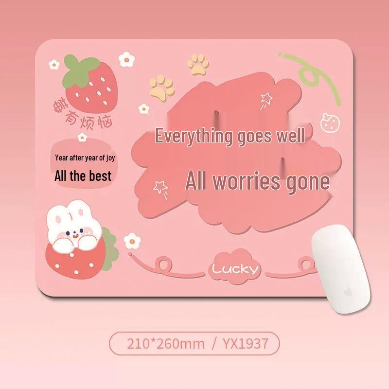 Customizable High-Value Motivational Cartoon Mouse and Keyboard Mat