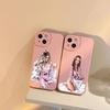 Young Girl Pattern Phone Case for iPhone 11 12 13 Pro Max 14 15 Plus Pro Max 7 8 Plus SE 2020 X XR XS Soft Silicone Cover Fundas