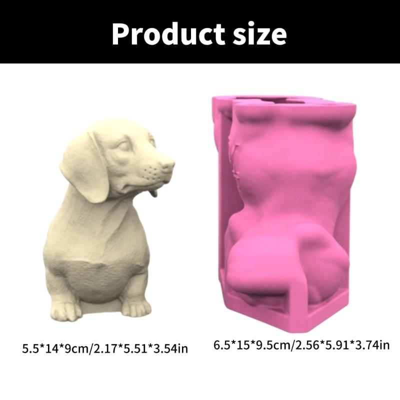 Multipurpose Silicone Mould Dog Shape for Plant Pots Epoxy Resin Vase Succulent Planter and Pen Holder Crafting