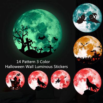 Cowboy House Creative Luminous Moon Shadow Wall Halloween Decoration Sticker Bat Buy At A Low Prices On Joom E Commerce Platform