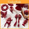Exquisitos Enfeites de Árvore de Natal de Rena em Veludo Vermelho Para Decoração Elegante de Casa nas Festas