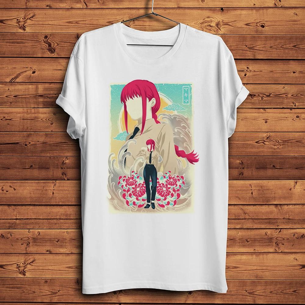 Denji Power Makima Aki Hayakawa Funny Chainsaw Anime TShirtCasual Short Sleeve Breathable Print tshirtStreetwear Unisex Tee S