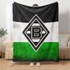 Borussia Mönchengladbach Flaggen-Logo Flanell-Kuscheldecke, Weiche Leichte Decke, Fußballfan Heimdekoration Geschenk