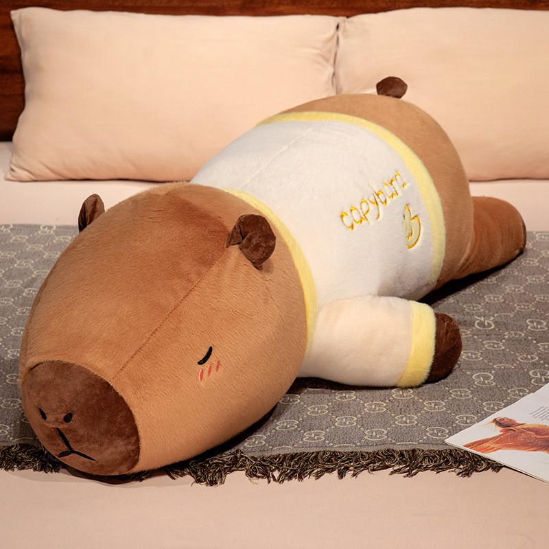 Pillow Capybara Animal Soft Texture Design Plush Lying Doll Duck Sakaban Orange