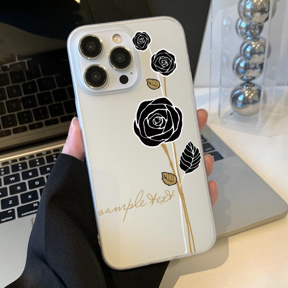 Fundas para teléfonos móviles para iPhone 11 13 15 Pro Max 12 14 Pro Max Funda para iPhone 16 15 Plus 13 Pro 12 Textura esmerilada Flores de dibujos animados pintadas