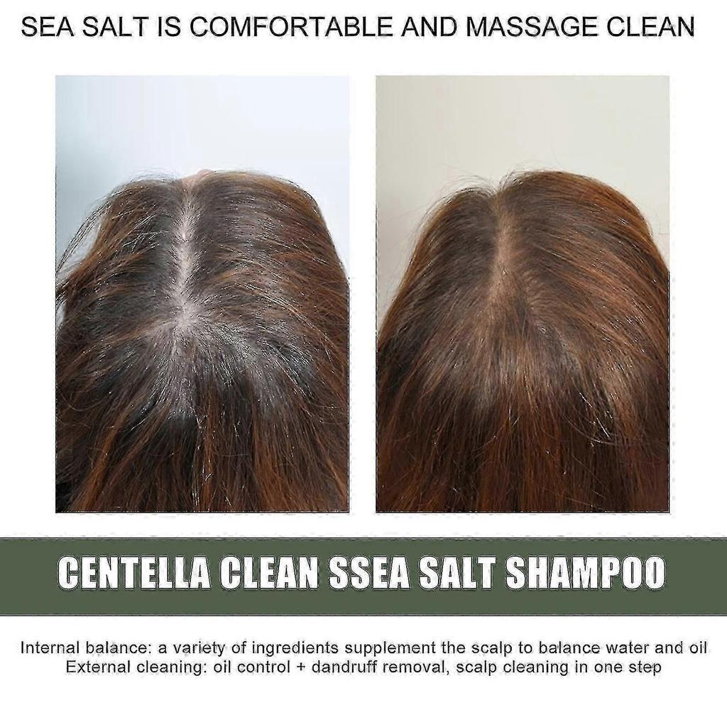 Shampoo al Sale Marino Detergente Centella Antiprurito, Nutriente Capelli Biologici