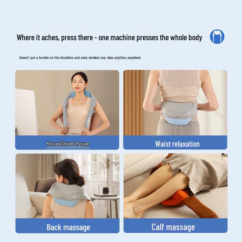 MIAOJIE Shoulder and Neck Massager with Heat CN plug (adapter included)