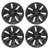 4PCS Wheel Hub Cap Matte Black High Strength Textured Design Replacement for Tesla Model Y 2020‑2023