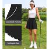 CHARMLEAKS Tennisröcke für Damen mit Shorts und Taschen Gewellter sportlicher Golf-Skort