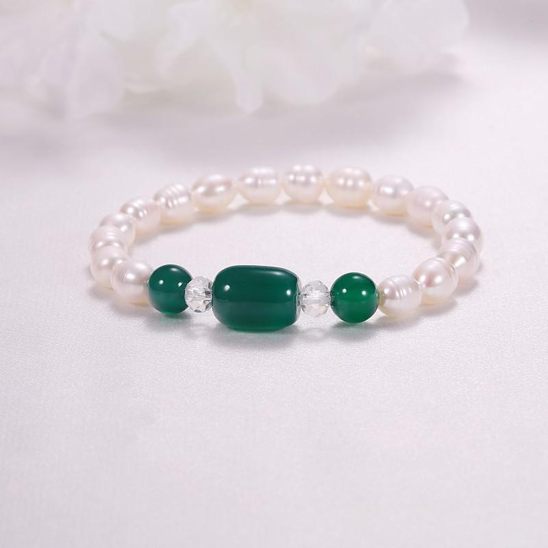 Ornament 7Mm Bead Baroque Stall Supply Pearl Agate Freshwater Pearl Bracelet Bracelets Women