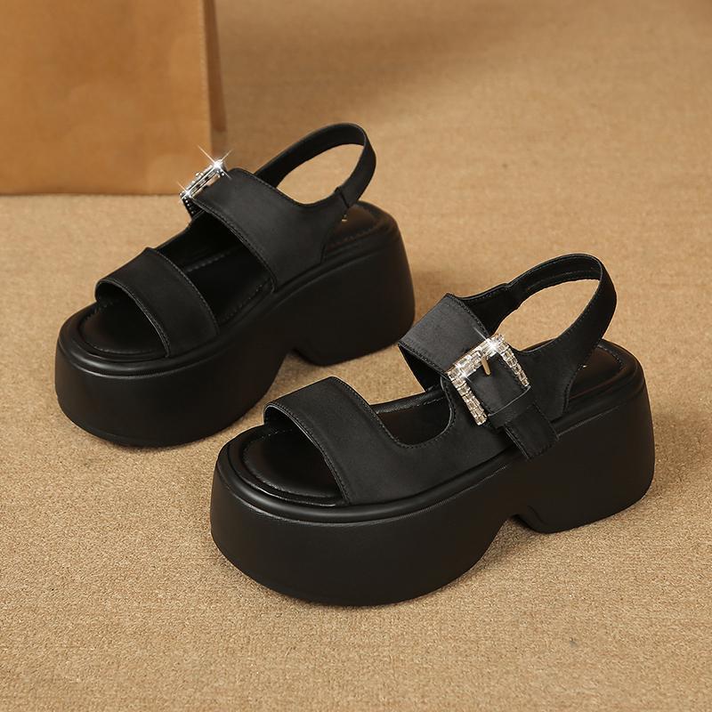 Fashion New Summer Wedges Sandals 8.5CM Ladies Beach Slippers High Heels Sandals Women Casual Platform Chunky Flip-Flops Sandalias Mujer