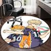 1pc Haikyuu!! Anime Volleyball Team Uniform Round Carpet Office Chair Mat, NonSlip Rug for Home Decor, Gift, Suitable for Office, Living Room