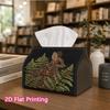 1pc, 2D Flat Printing, Tissue Box Nature: Pattern of Forest Deer And Ferns Printed Tissue Box, Suitable for Bathrooms, Living Rooms, Bedrooms, Dressin